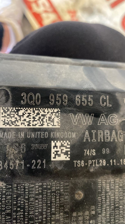 3Q0959655CL skoda octavia 2018 airbag beyni