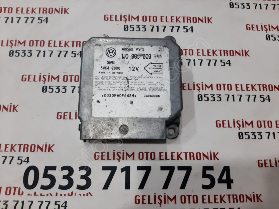 1J0909609 5WK42800 VW GOLF AIRBAG BEYNİ