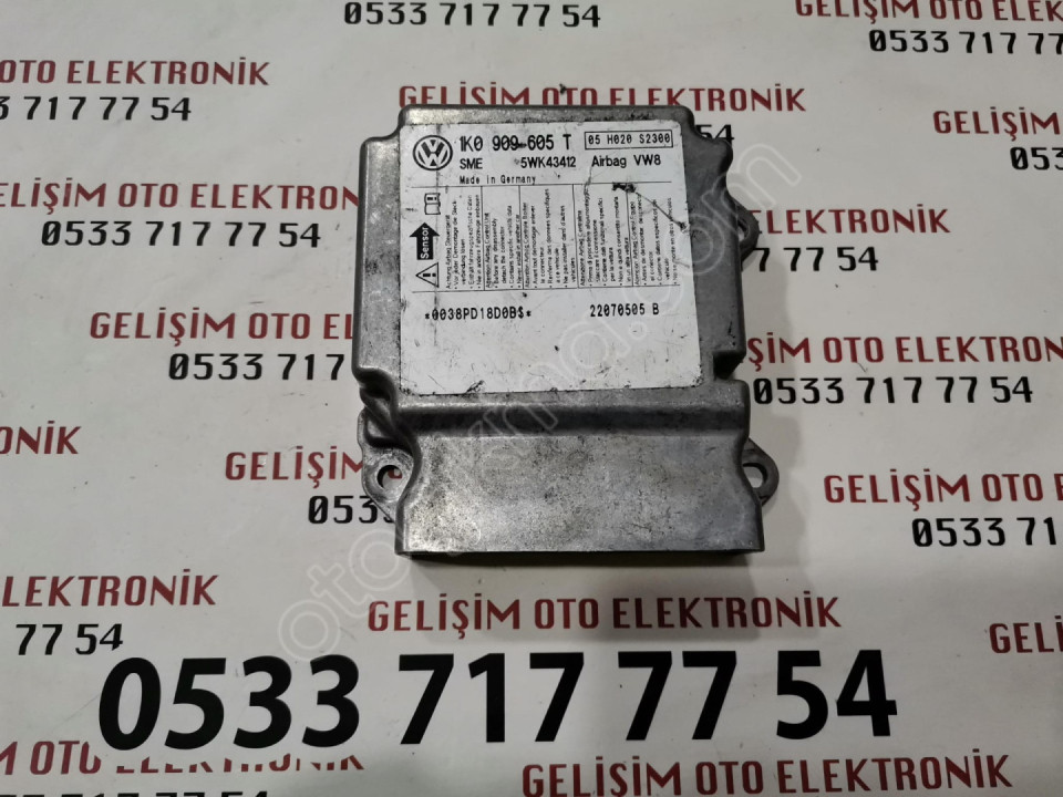 1K0909605T 5WK43412 VW GOLF JETTA AIRBAG BEYNİ