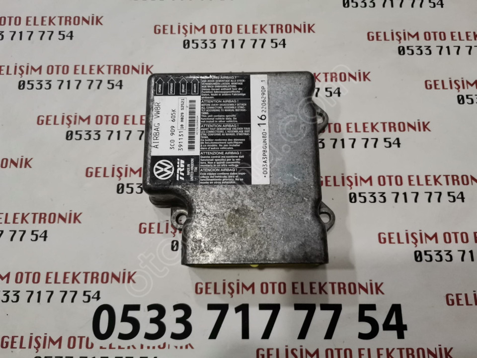 3C0909605K 391131 10H029S2521 VW PASSAT B6 AIRBAG BEYNİ