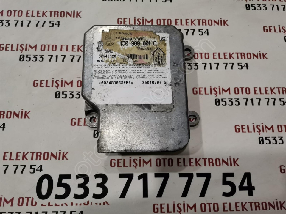 1C0909601C 5WK43126 VW GOLF AIRBAG BEYNI
