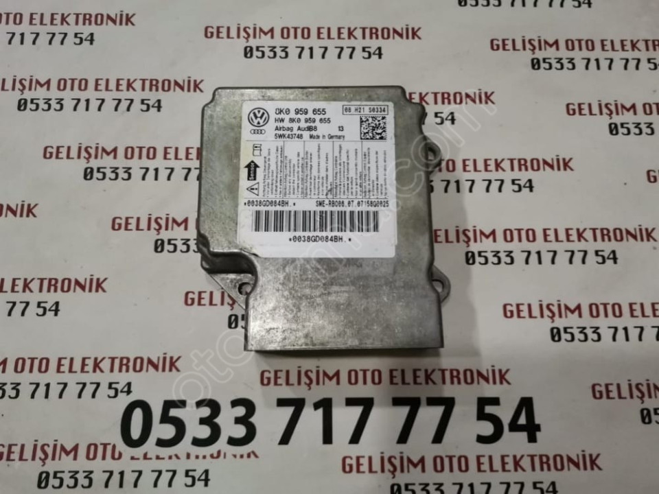 8K0959655 5WK43748 AUDI A4 B8 A5 8T AİRBAG BEYNİ