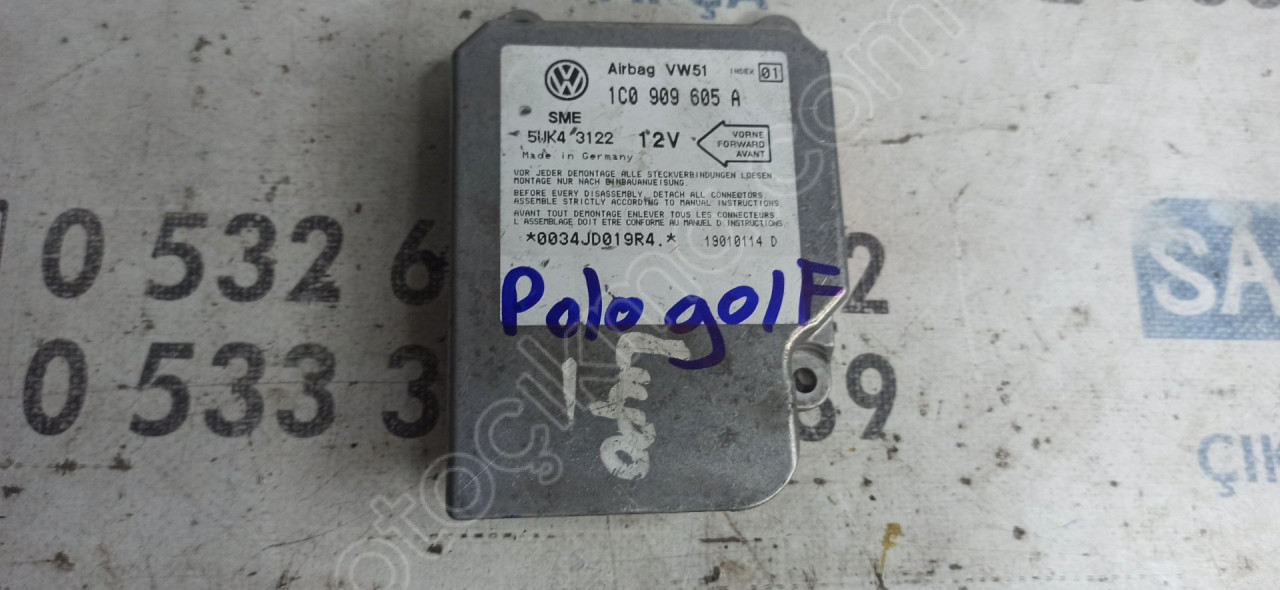 ÇIKMA VW POLO GOLF AİRBAG BEYİN 1C0909605A
