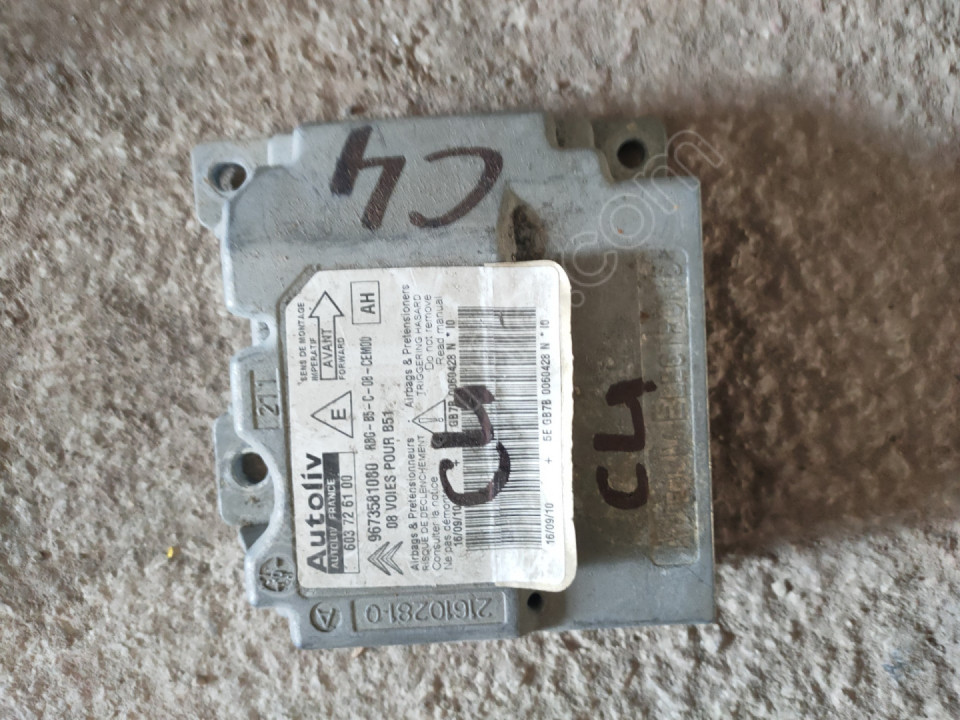 Citroen C4 çıkma airbag beyni 603726100