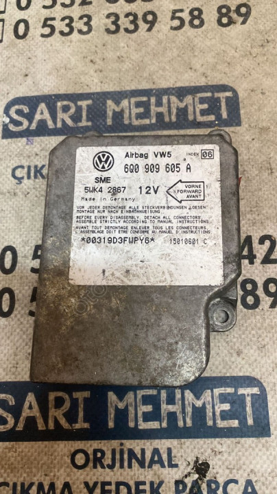 ÇIKMA VW CADDY AİRBAG BEYNİ 6Q0 909 605 A