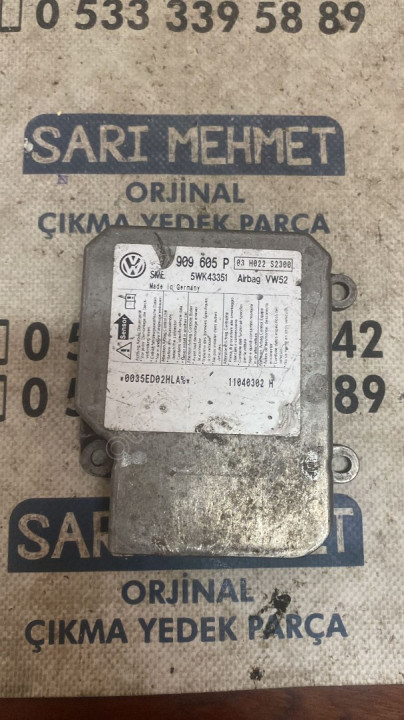 ÇIKMA VW CADDY AİRBAG BEYNİ 1C0 909 605 P
