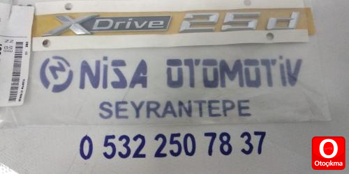 BMW X5 F15 XDRİVE 25D AMBLEMİ ORİJİNAL 51147345057