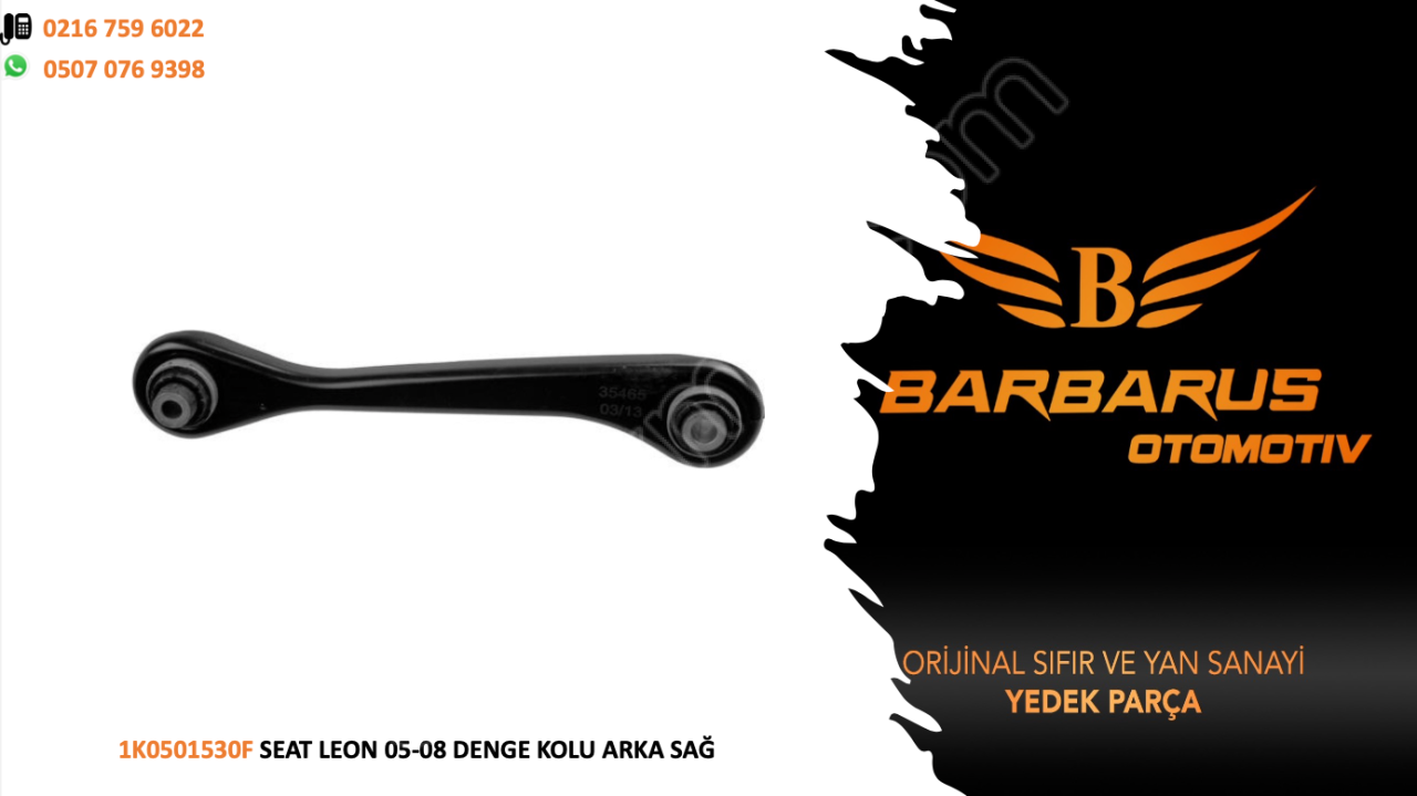 1K0501530F SEAT LEON 05-08 DENGE KOLU ARKA SAĞ