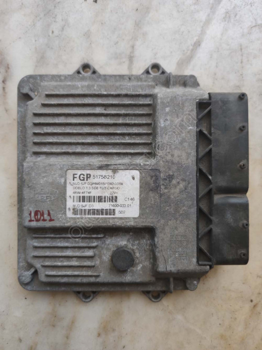 Fiat Doblo 1.3 Motor Beyni 51758210 - MJD 6JF.D3 - MJD 6JFD3