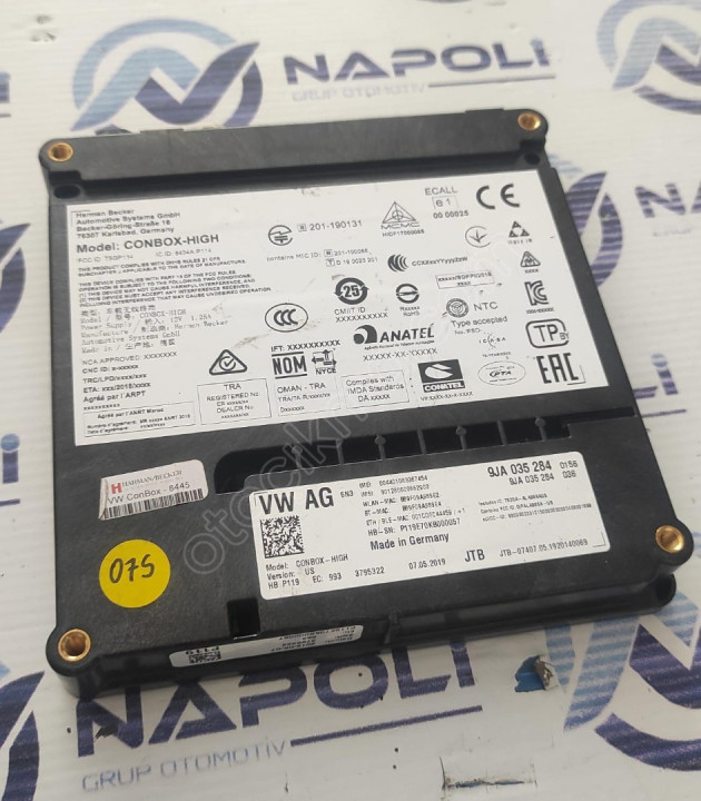 9JA035284 İLETİŞİM BEYNİ PORSCHE TAYCAN