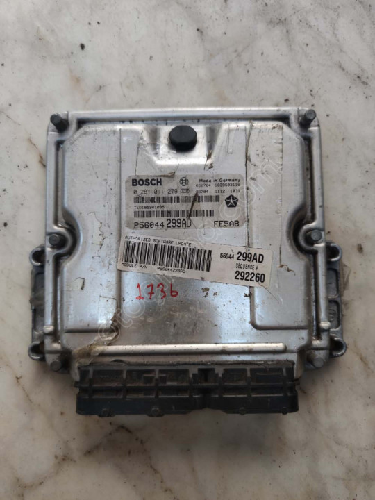 Jeep Cherokee 2.7 CRD Motor Beyni P56044299AD - 0281011279