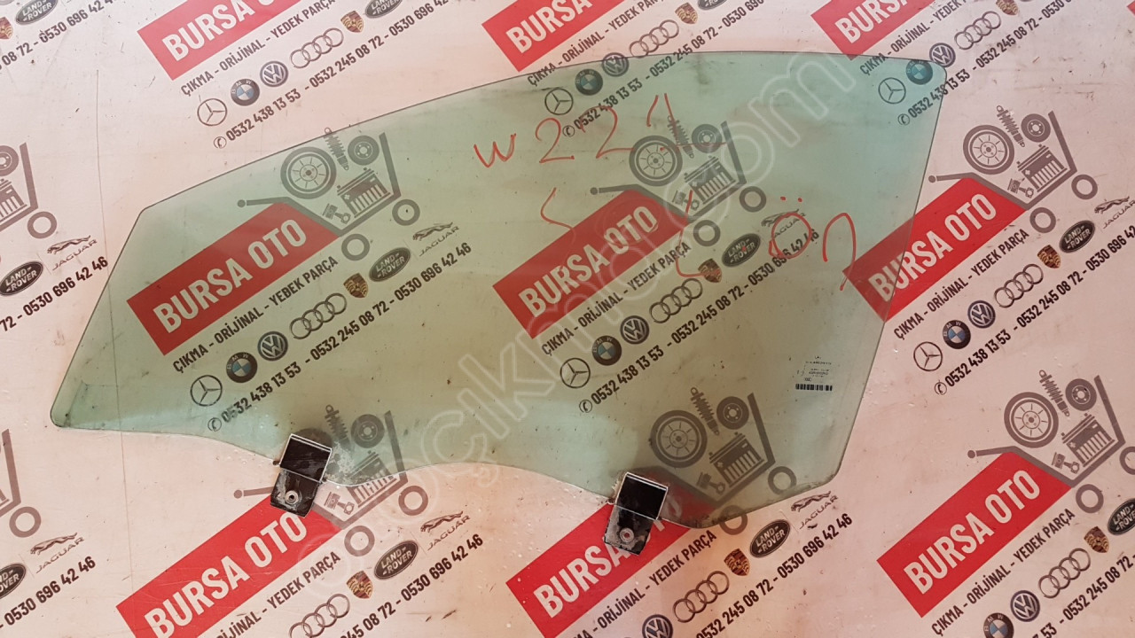 MERCEDES W221 S SERİ SOL ÖN KAPI CAMI ORJINAL SÖKME