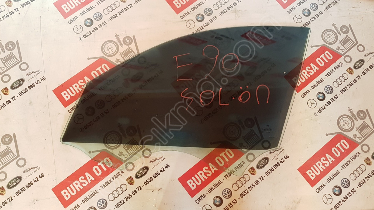 BMW E90 3 KASA SOL ÖN KAPI CAMI ORJINAL SÖKME