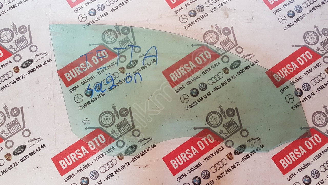 VOLKSWAGEN JETTA SAĞ ÖN KAPI CAMI ORJINAL SÖKME