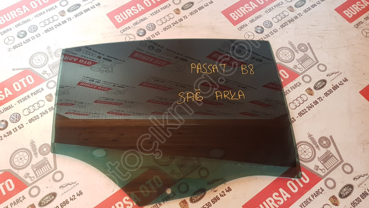 VOLKSWAGEN PASSAT B8 SAĞ ARKA KAPI CAMI ORJINAL SÖKME