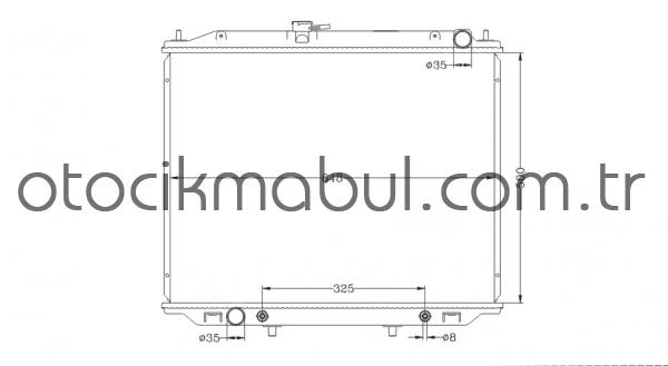 RADYATÖR SU TERRANO 2.7  TD27  OTOM 96-&gt; 16 mm