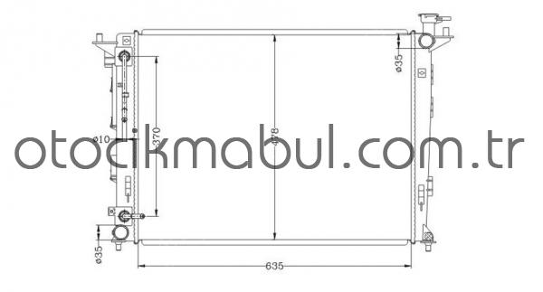 RADYATÖR SU İX35/SPORTAGE 10-&gt; 1,6 BENZİNLİ OTOM VİTES 16 mm