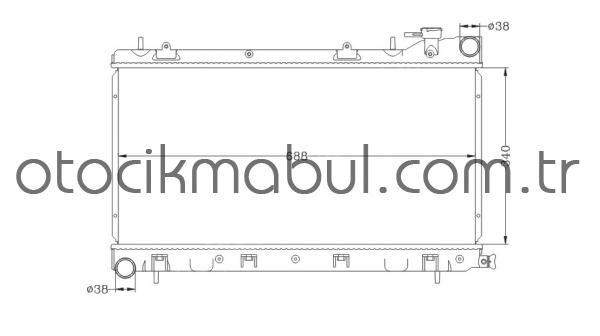 RADYATÖR SU İMPREZA 96-00 /İMPREZA MANUEL 26 mm (ÇİFT SIRA)