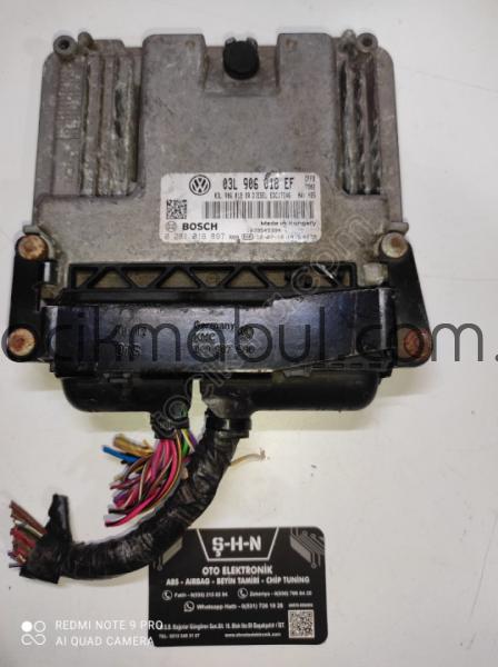 SKODA SUPER B MOTOR BEYNİ  03L906018EF BOSCH NO: 281016897